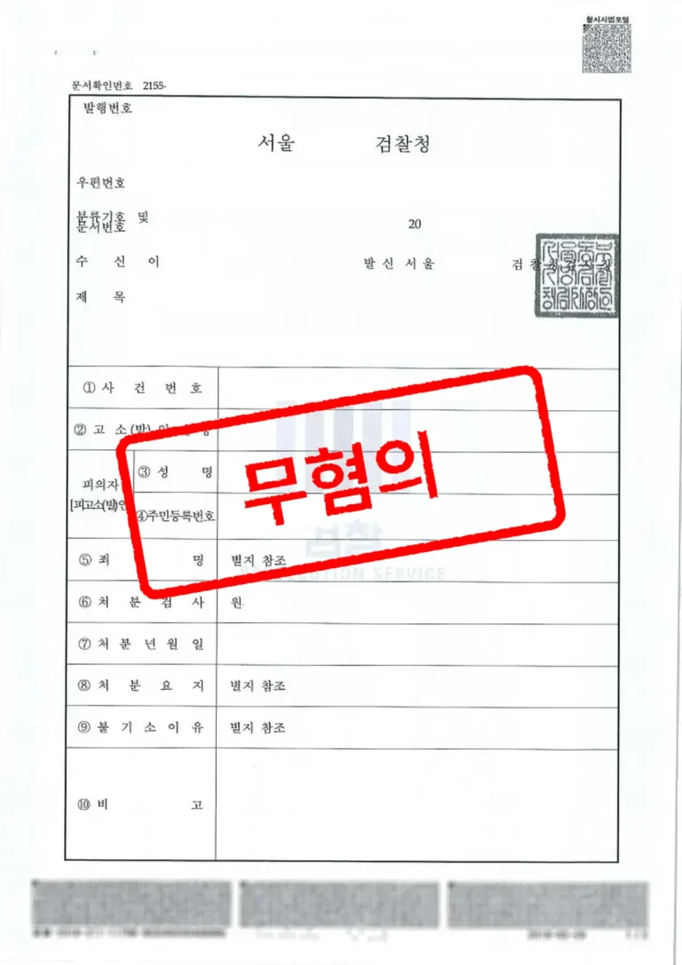 대마 흡연 사건을 기소유예 처분